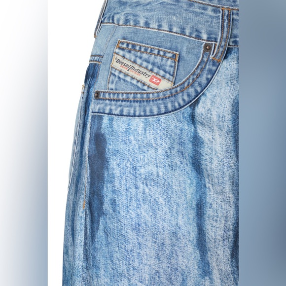 Diesel O’Datura Trompe l'oeil wrap skirt in satin - Picture 5 of 11